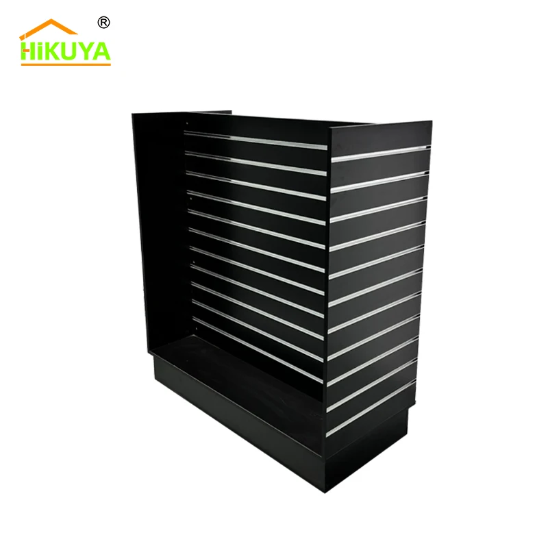 Custom.HIKUYA Factory Wholesale Slatwall Display Stand  Wood Retail Display Table for Jewelry Clothes Store