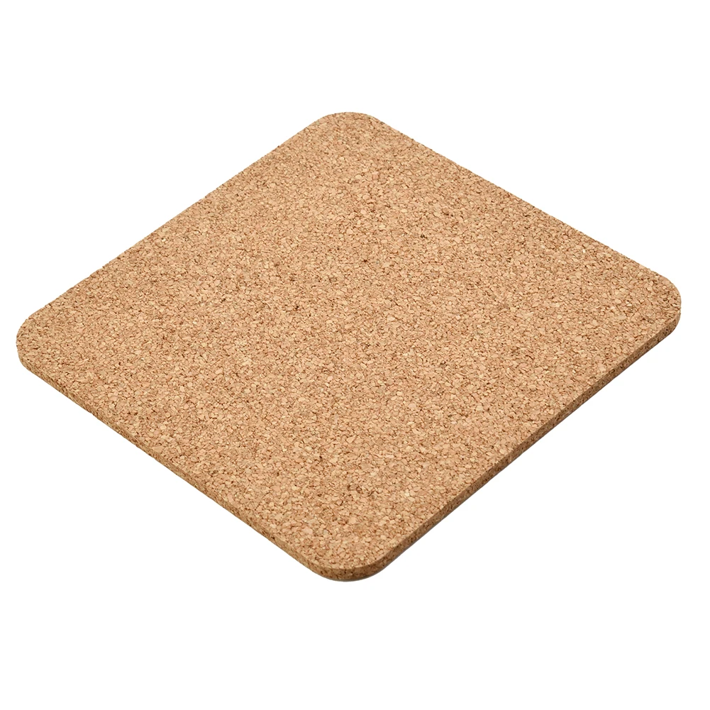 Coaster Cork Mat Anti-slip Can Be Written Self-adhesive 100 X 100 X 3mm 10pcs Cork Cork Mat Heat Insulation High Quality New