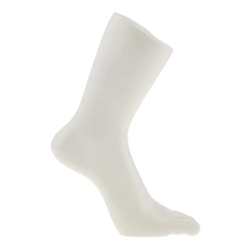 White Left Foot Mannequin Model for Shoe Store Sock Display Anklet Jewelry Stand Premium Plastic 20cm