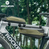 ROCKBROS bolsa para tubo de bicicleta 1.4L gran capacidad portátil ligera reflectante conjunto de bolsa combinada para bicicleta de montaña y carretera