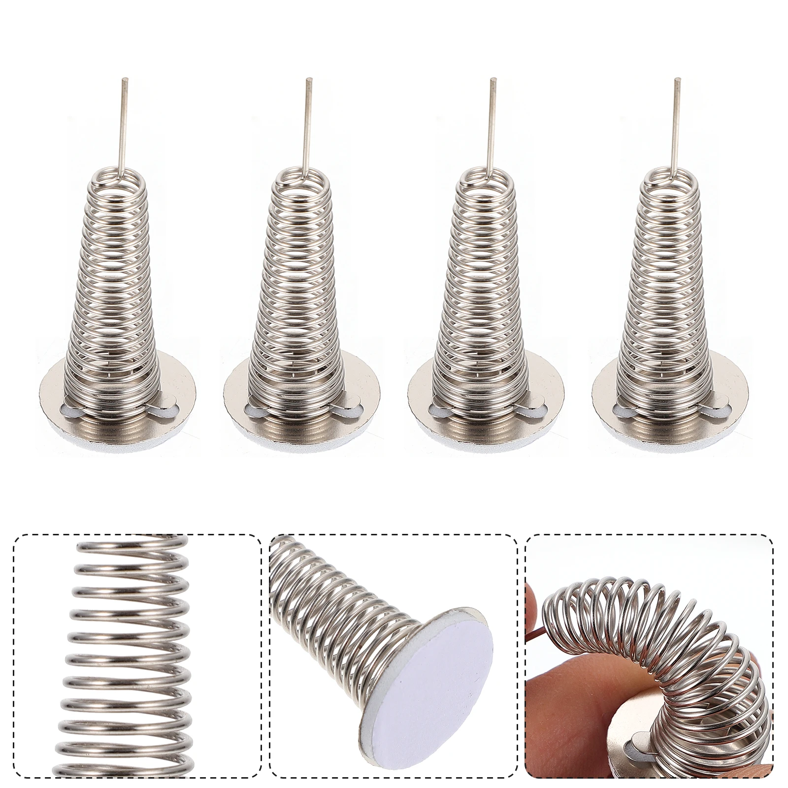 

10 Pcs Spring Base Accessories White K Shaking Head Decor DIY Craft Supplies Wobble Toy Container