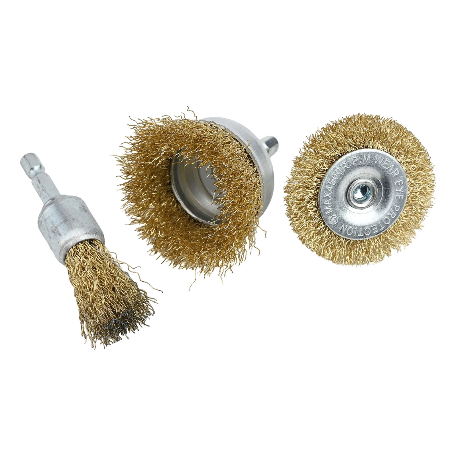 Home Maintenance Drill Attachment Carbon Steel Brushes 3 Wire Cup Brushes 3 Wire Pen Brushes 3 Wire Wheel Brushes