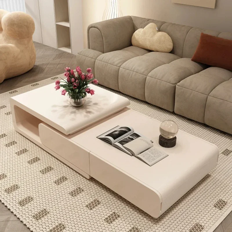 Decoration Clear Coffee Tables Design Simple Luxury White Modern Moving Coffee Table Living Room Couchtisch Trendy Furniture