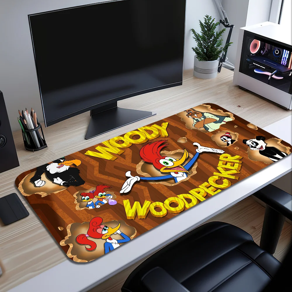 Cartoon T-the woody woodpecker Mouse Pad Large Desk Mat Keyboard Ergonomic Office Rubber Game PC Non-slip Anti-fray Home Custom