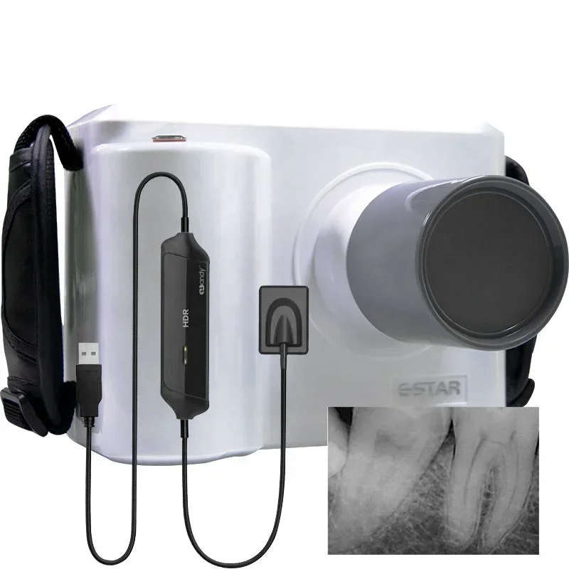 For Full Set Portable Dental X ray Machine With Sensor HDR 5000A USB HD Image Equipment Denstist Veterinary Use