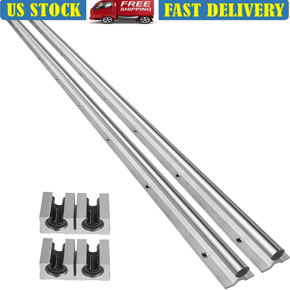

Linear Rail SBR20 1500mm Kit 2PCS Linear Slide Rails 4PCS SBR20UU Bearing Blocks CNC Precision Guide System Automation Machinery