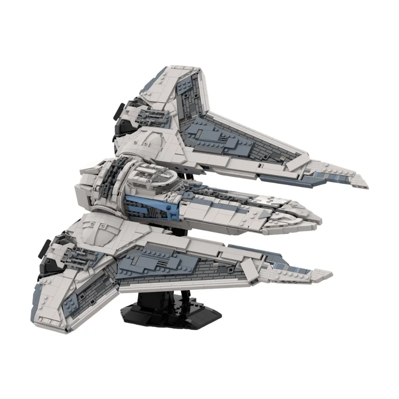 Space Combat Ship MOC-bouwset, Galactic Spaceship Battle Model Bricks voor hobbyliefhebbers en vakantiecadeaus