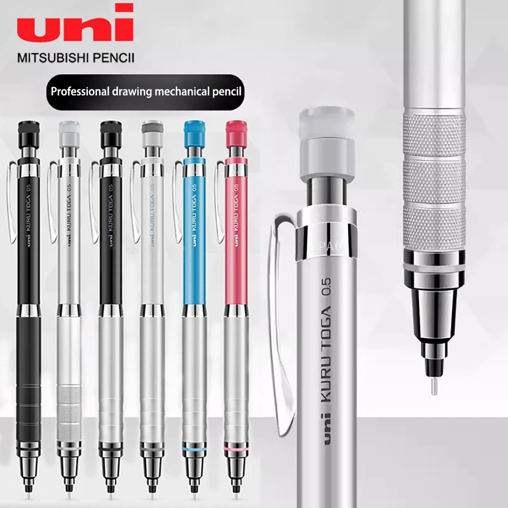 

Japan UNI Kuru Toga Metal Mechanical Pencil M5-1017/1012 Lead Core Automatic Rotating 0.5mm Sketch Painting Cute School Supplies