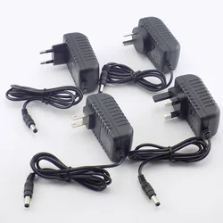 12V 2A AC 100V-240V konwerter Adapter DC 12V 2000mA zasilacz ue UK AU US wtyczka 5.5mm x 2.5mm dla kamera IP CCTV