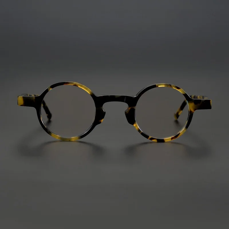 Vintage small round frame glasses frame male myopia optical frame female acetate handmade frames make prescription glasses