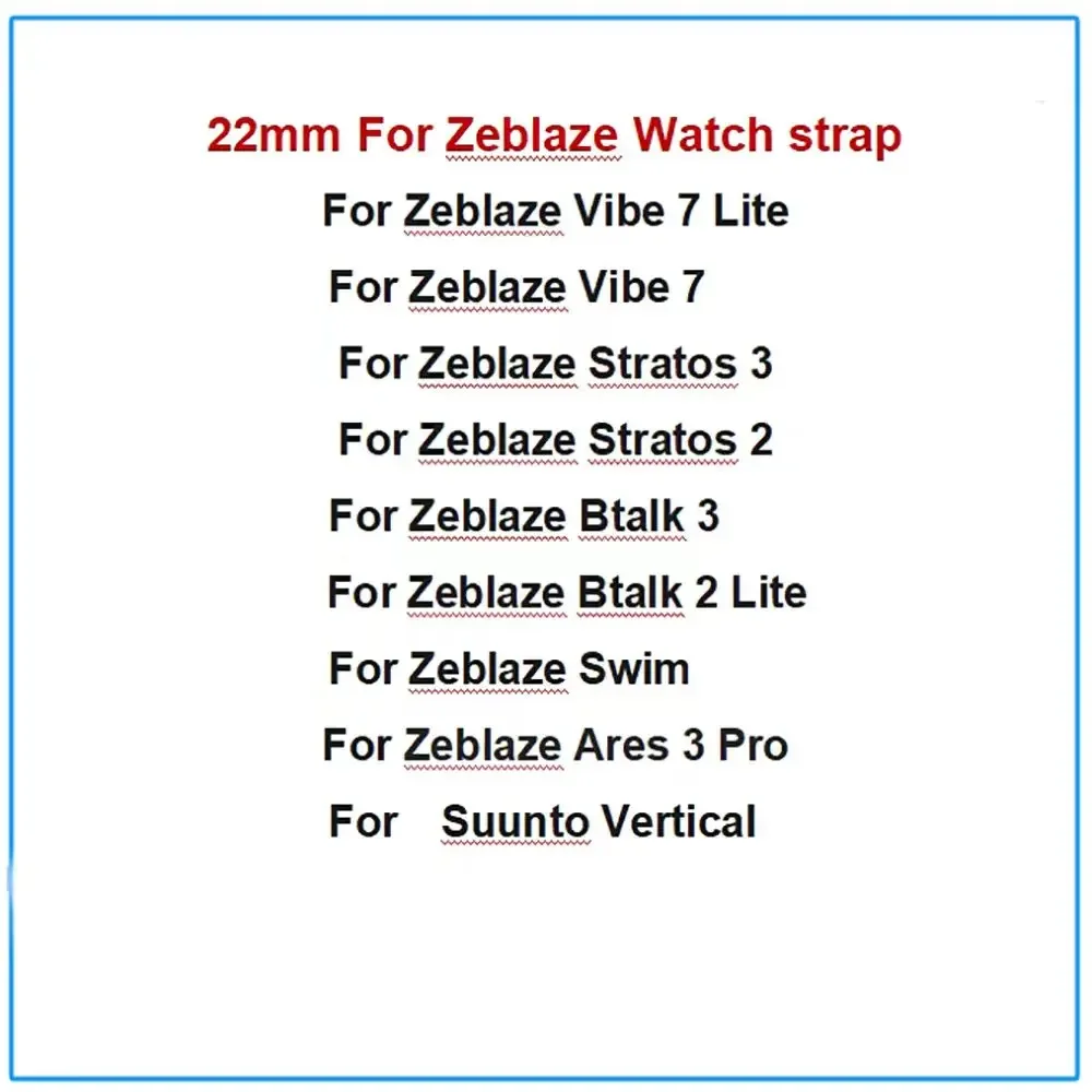 Silicone Band para Smart Watch, Pulseira Pulseira, Pulseira Acessórios, Fit para Zeblaze Vibe 7 Pro, Stratos2, Stratos 3