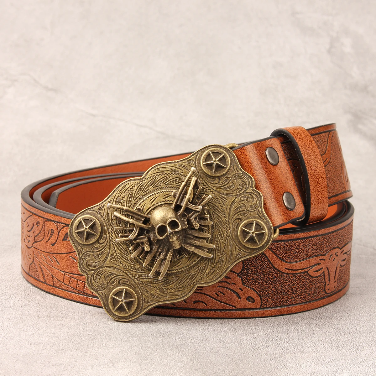 Мужской и женский повседневный ретро-ремень в западном стиле! Ремень из искусственной кожи с металлической пряжкой, подходящий для повседневной рабочей одежды.