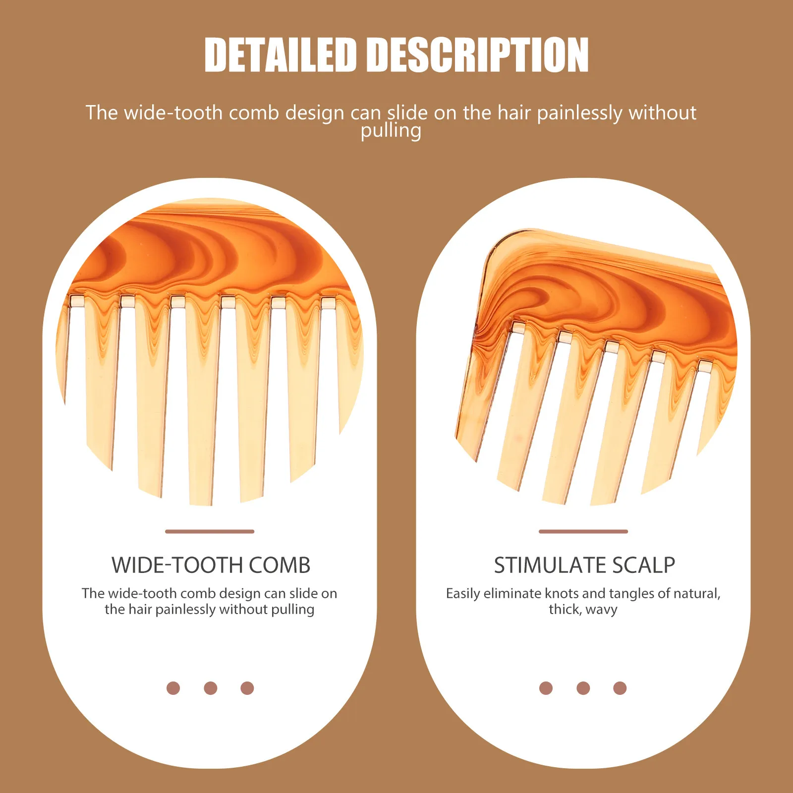 

Набор из 2 пластиковых расчесок с широкими зубьями: легкие, гибкие, для распутывания волос, подходят для всех типов и длины волос, для путешествий и использования в салонах, способствуют улучшению кровообращения