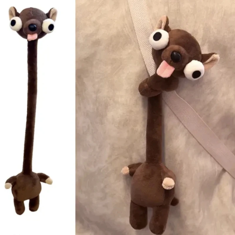 40cm Long Neck Evil Dachshund Dragon Mouse Plush Toy Funny Weird Stuffed Plush Animal Doll Cute Room Decoration Surprise Gifts