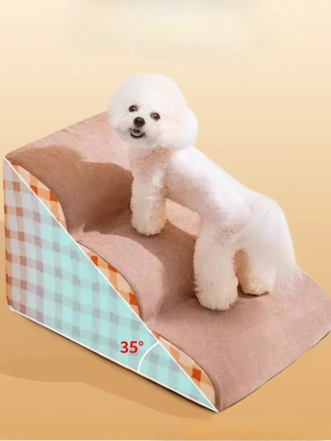2/3 Steps High Density Foam Dog Secure Stairs Ramps Non-Slip Pet Steps for Older Dogs Pet with Joint Pain Sofa Bed Ladder