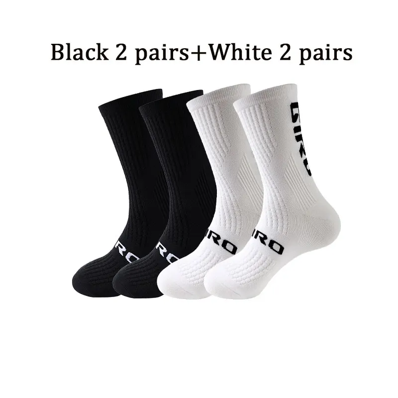 Calcetines de ciclismo para hombre, 4 par/set, calcetines de ciclismo para mujer, calcetines deportivos absorbentes del sudor, transpirables,