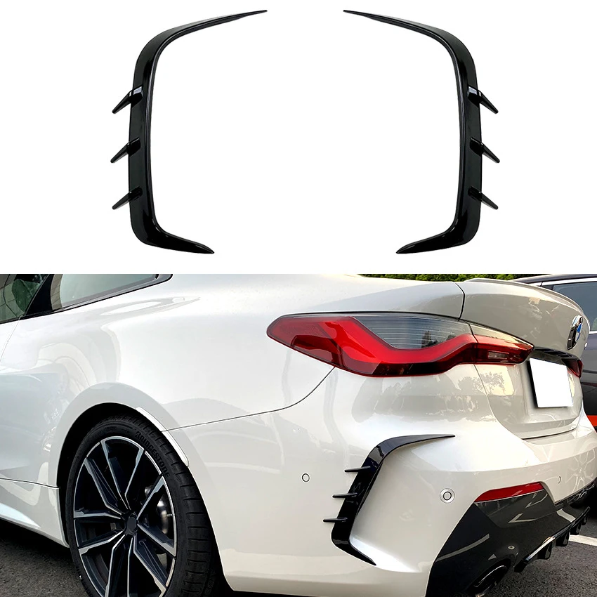 

Car Rear Bumper Splitter Lip Body Kit Spoiler Air Vent Cover Sticker For BMW 4 Series G22 G23 425i 430i M440i M Sport 2021-2024