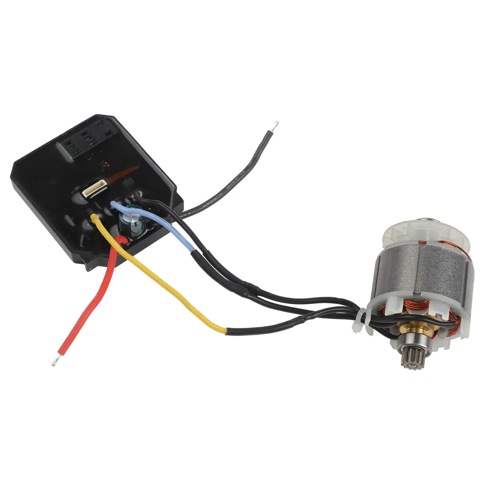 21V 3820 Brushless Motor Assembly With 12 Teeth Control Board For Electric Drill Lithium Power Tool Replacement Part Black