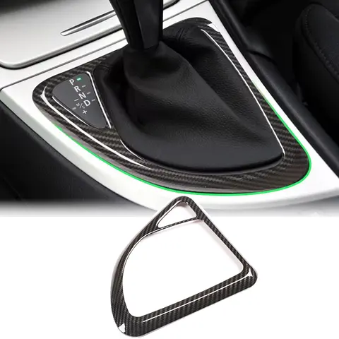 ABS 탄소 섬유 자동차 센터 콘솔 기어 시프트 패널 커버 트림 스티커 BMW 1 시리즈 E81 E82 E87 2007-2011 자동차 액세서리