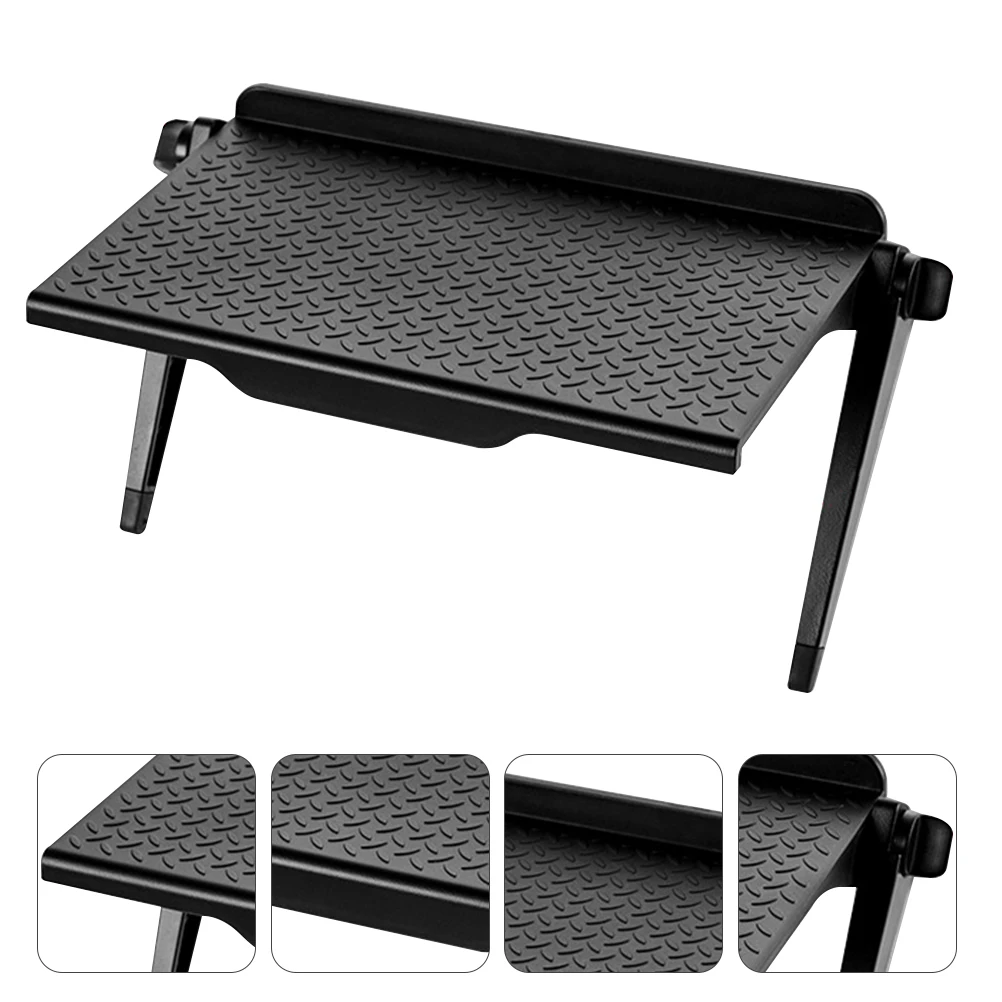 

Adjustable Computer Screen Shelf Durable Plastic Monitor Stand Multifunction Storage Rack Easy Install No Punch Practical Use