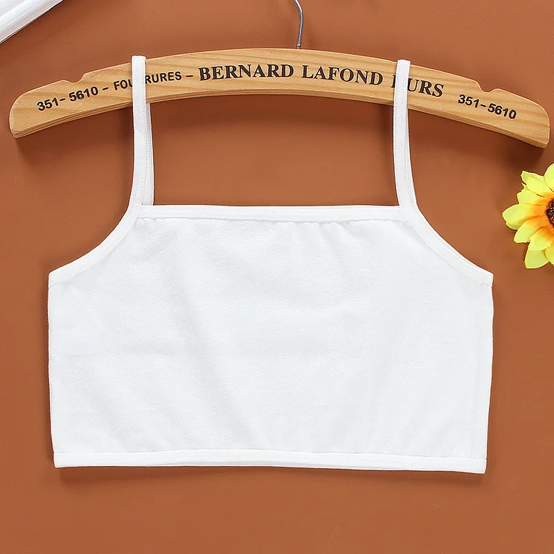 Young Girls Students Bra Solid Cotton Purbery Children teenagers Underwear Kids Vest Training Bras Teenage Underclothes