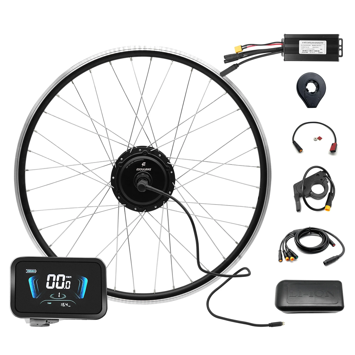 AliExpress ESOULBIKE Wheel Hub Motor Conversion eBike Set 500W 48V Electric Bike Kits Rear Cassette Drive Engine Kit 26-29 inch For eCity