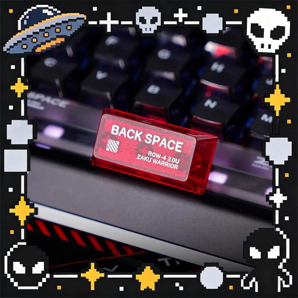 

TITANNATION ZAKU Ruby PC Keycaps Original Factory Height Keyboard Keycaps PC ABSEV63 Transparent Wooting PC Accessories Gifts
