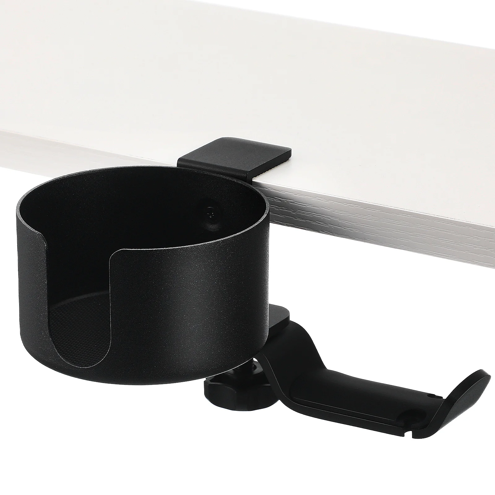 

1 Pc Rotating Headphone Stand 360 Degree Metal Hanger Cup Holder Black Space Saving Desk Clamp Gaming Work Study Adjustable