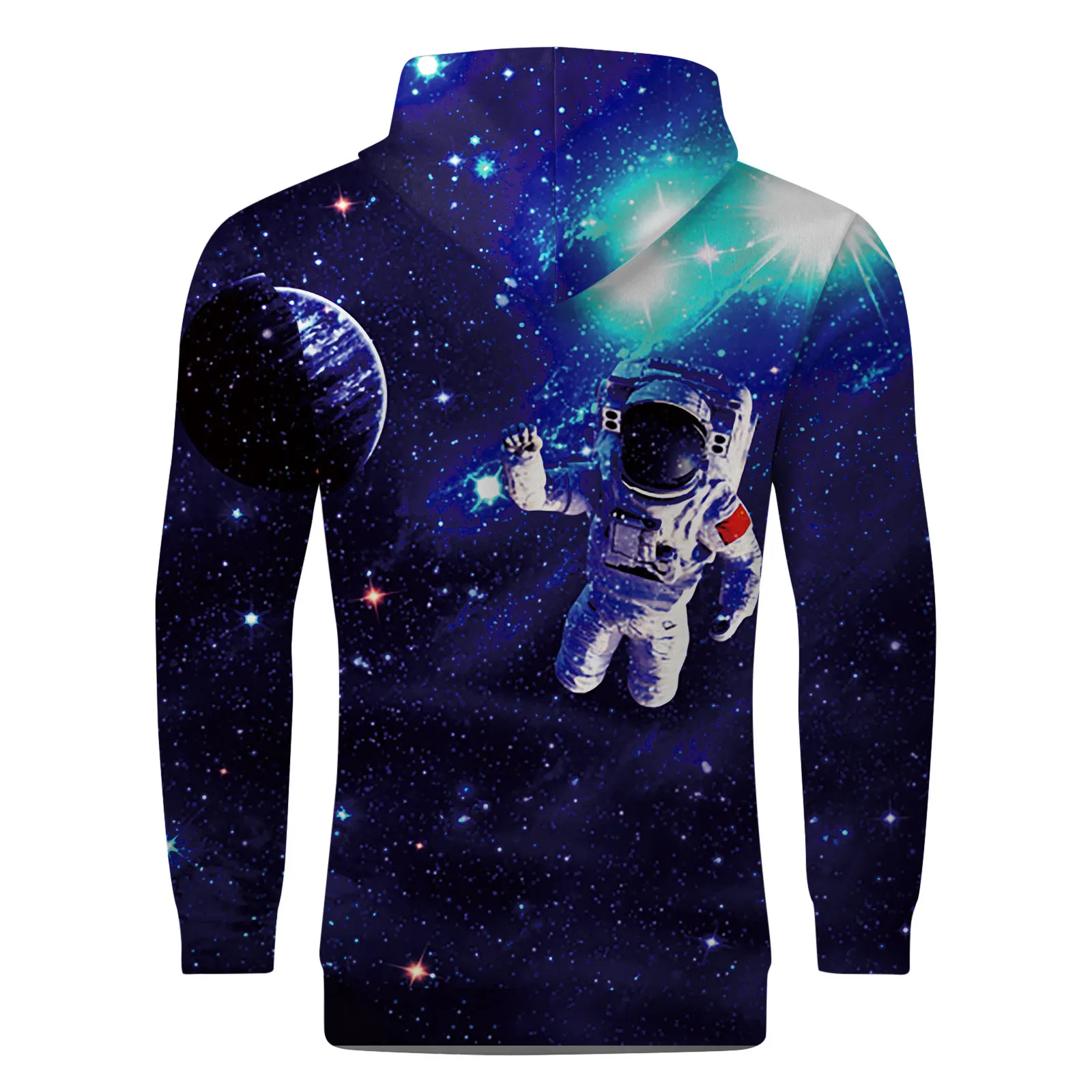 

Men's Autumn Winter Sweater Coats Fleece Lightweight 3D Colorful Astronauts Space Universe Graphic Print Polyester hoodies Tops