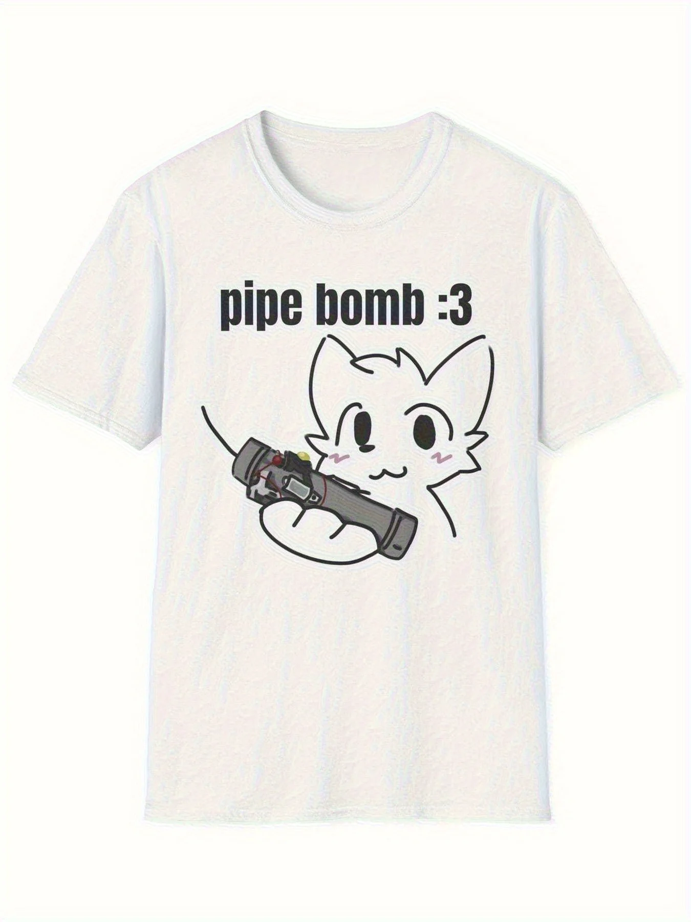 Camiseta de Hombre Boykisser Tube Bomb Meme - 100% Algodón, Camiseta Casual con Estampado de Manga Corta