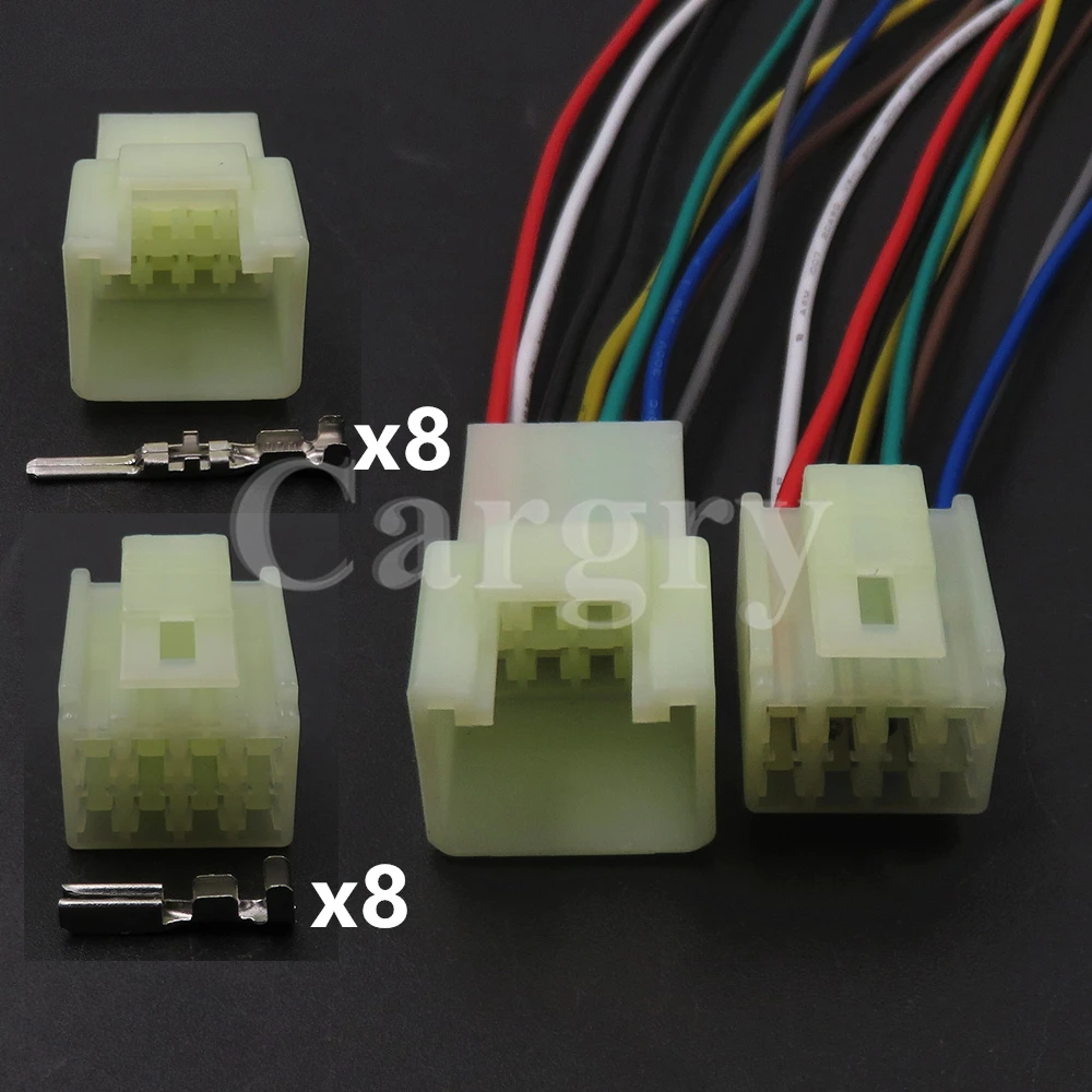 

1 Set 8P 6090-1021 6090-1051 Car Plastic Housing Unsealed Socket Auto Connector Automobile Starter Electrical Plug