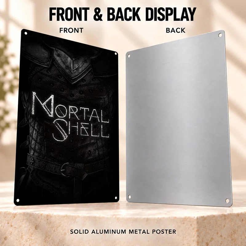 Mortal Shell Aluminum Posters Eerie Survival Theme Entertainment Room Wall Art Personalized Metal Sign Unique Gift For Gamers