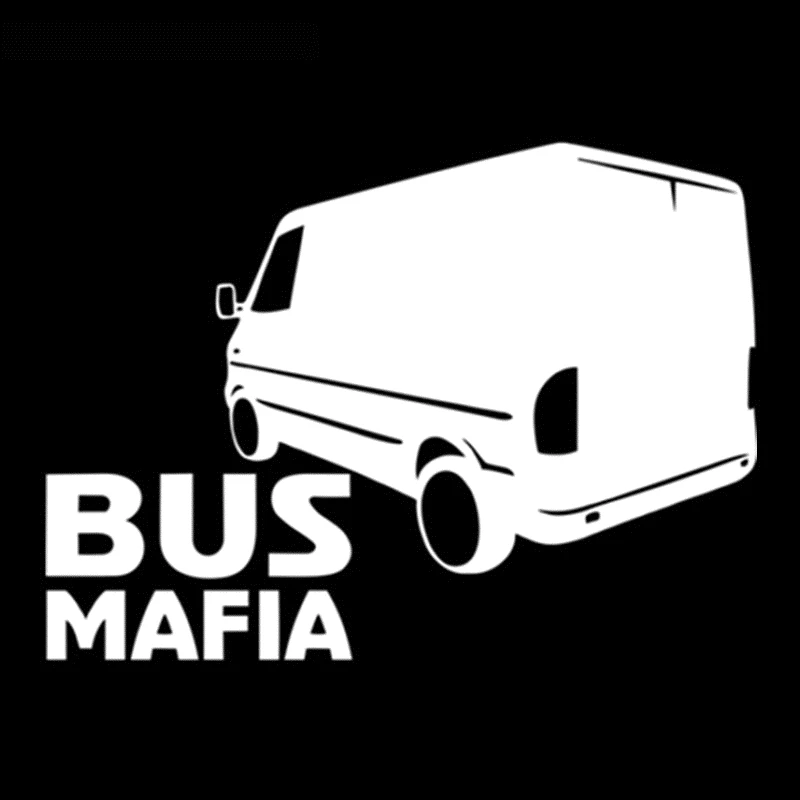 20cm*15cm  Auto Funny Bus Mafia for Mercedes Sprinter Car Sticker Creative PVC Waterproof Sunscreen Decals Auto Parts