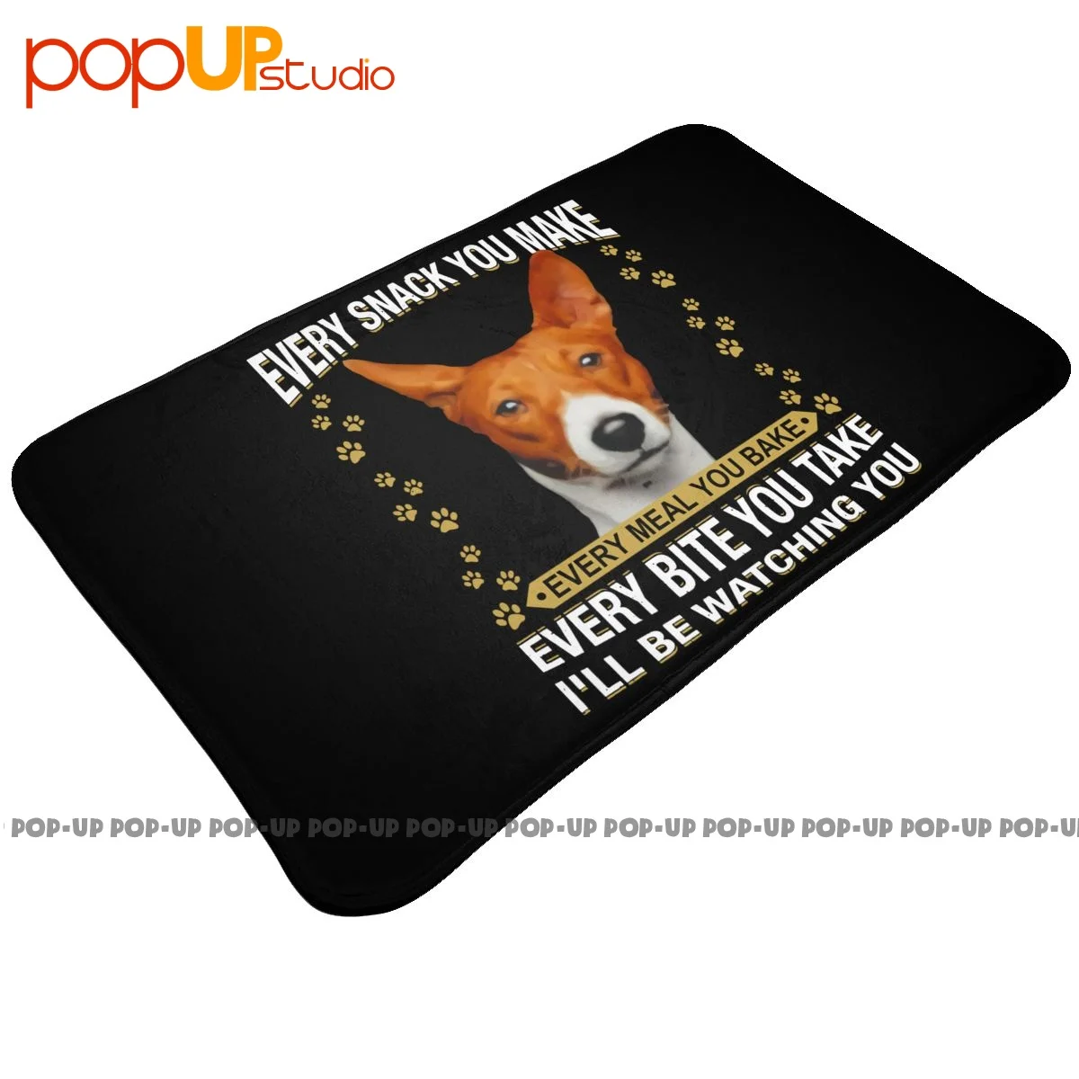 Basenji Every Snack You Make Every Meal You Bake Every Bite You Take Ill Be Watching You Mat Rug Carpet Fashion Waterproof