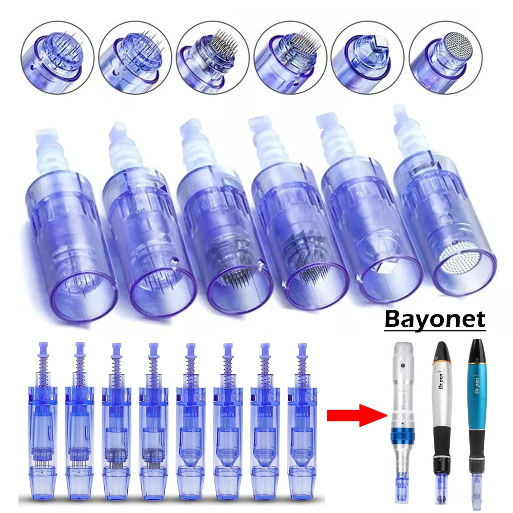 5/10pcs Dr.pen A1 A6 Blue Bayonet Cartridges 1/9/12/24/36/42PIN Nano 3D 5D Replacement Cartridge for Derma Pen MYM E30 M5 M7