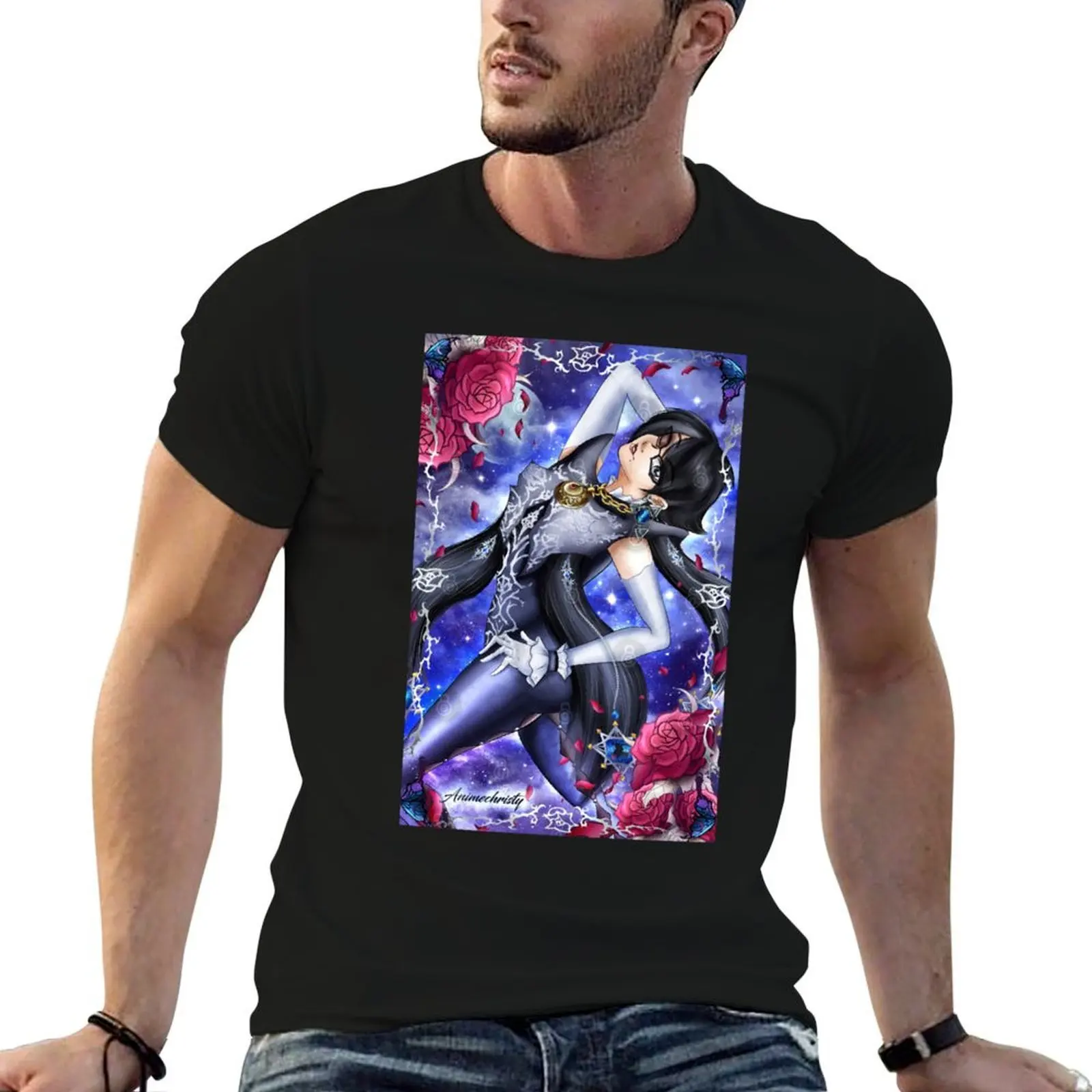 Special Present Action Bayonetta Adventure Game Love Funny Man T-Shirt boys whites summer tops black t shirts for men