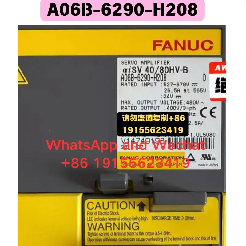 Used OEM disassembled parts A06B-6290-H208 Driver Functional test OK Quick delivery