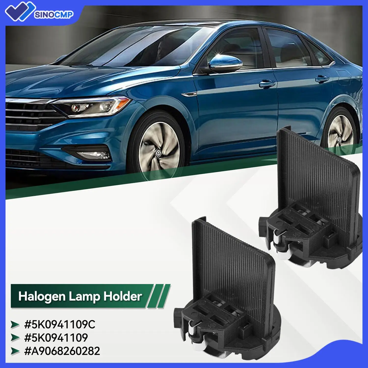 

2Pcs H7 Headlight Bulb Socket Mounting Bracket Adapter for Volkswagen Golf Jetta Passat Mercedes-Benz Vito Sprinter 5K0941109C