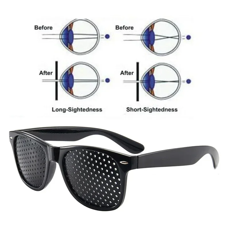 

Anti-myopia Astigmatism Glasses Vision Correction Fatigue Pin Hole Glasses with Holes for Men Women Eyesight Improvement Eyewear