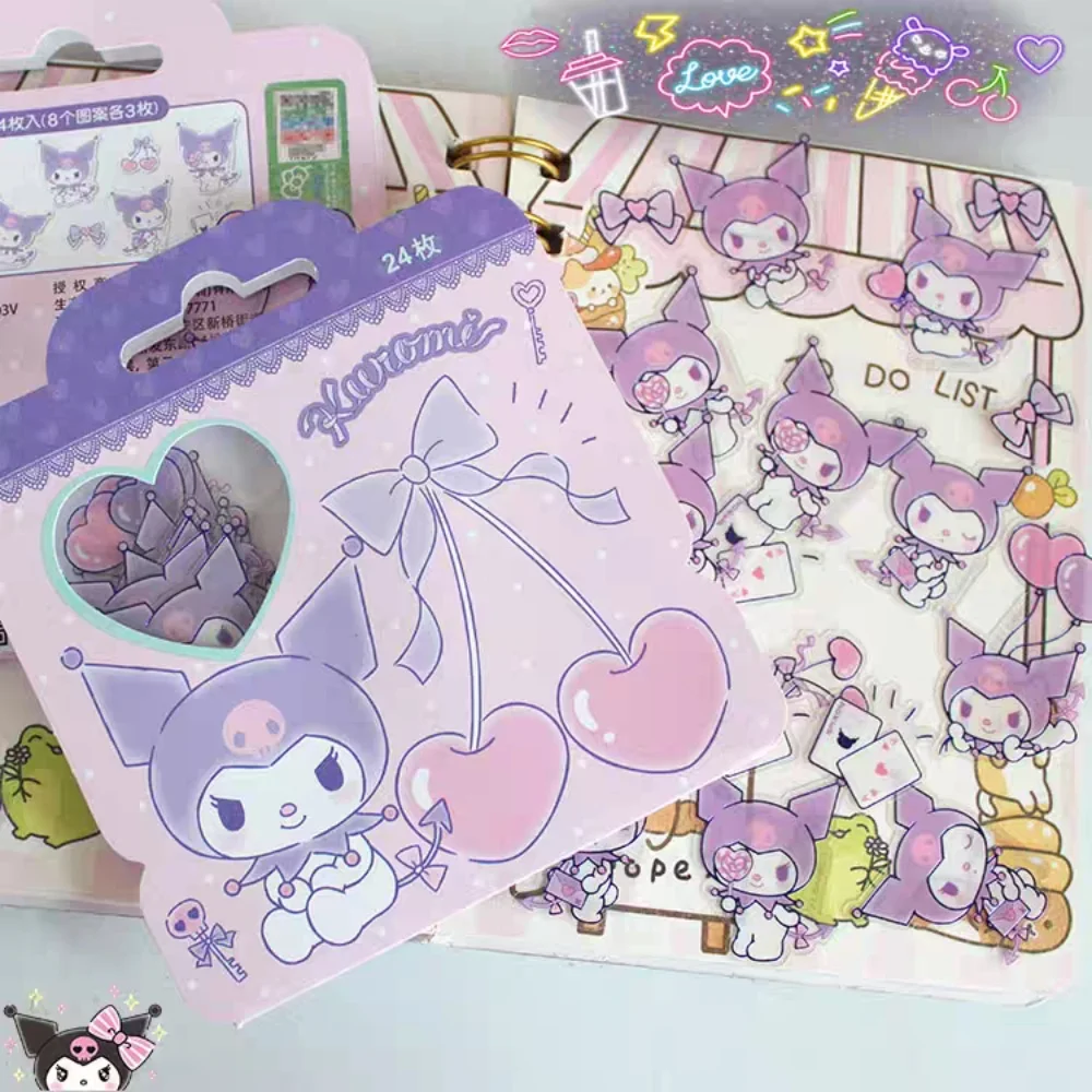 Oryginalne naklejki Sanrio Hello Kitty Kuromi Melody, zabawki-naklejki na rowery, telefony, laptopy, dekoracje na telefon, naklejki, prezenty dla dziewczynek