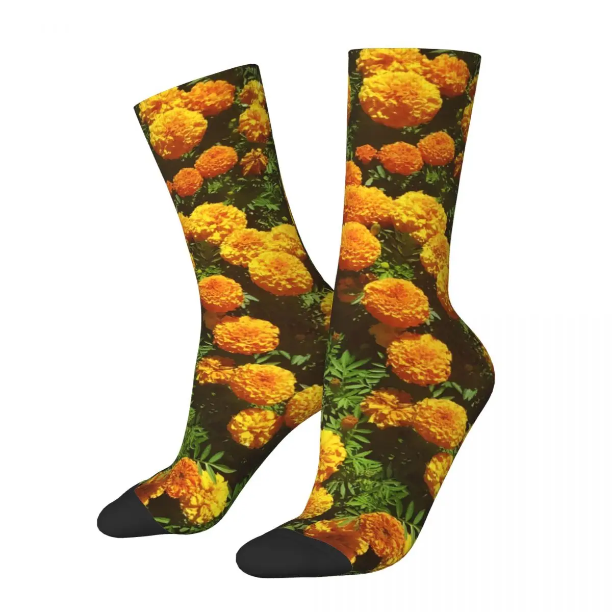 Retro Flower Wall Art Poster,Wallpaper,Photographic Print Men's compression Socks Unisex Street Style Pattern Printed Crew Sock