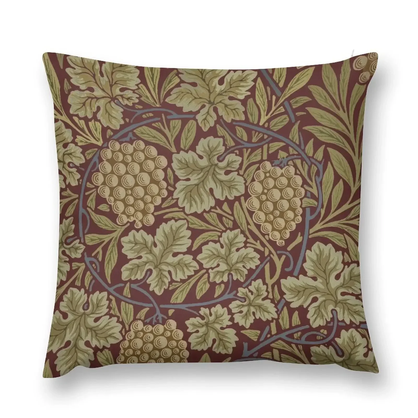 

William Morris Vintage Grape Wallpaper Pattern Throw Pillow Couch Cushions Sofa Cushion Cover pillow