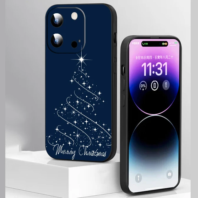 D20  Merry Christmas Tree Deer Soft Silicone Case for Xiaomi Mi F1 9T Pro A1 5X A2 Lite A3 CC9E 10T Pro 11T  12Pro 12X Caver