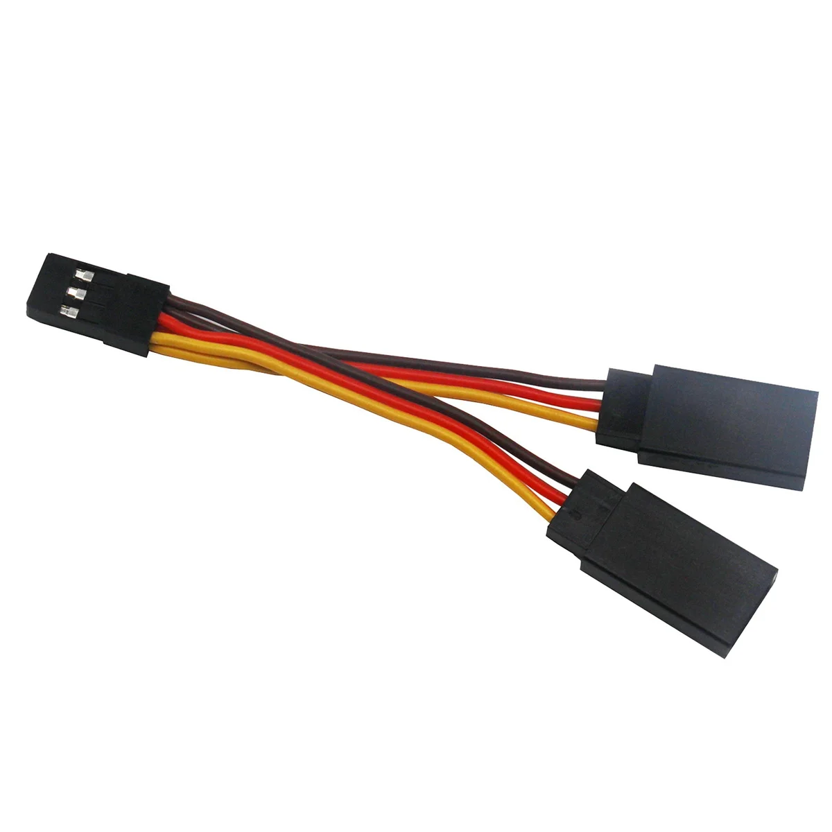 5 Pcs JR/Futaba Style Servo 1 To 2 Y Harness Leads Splitter Cable Male To Female Extension Lead Wire for RC Models 7Cm