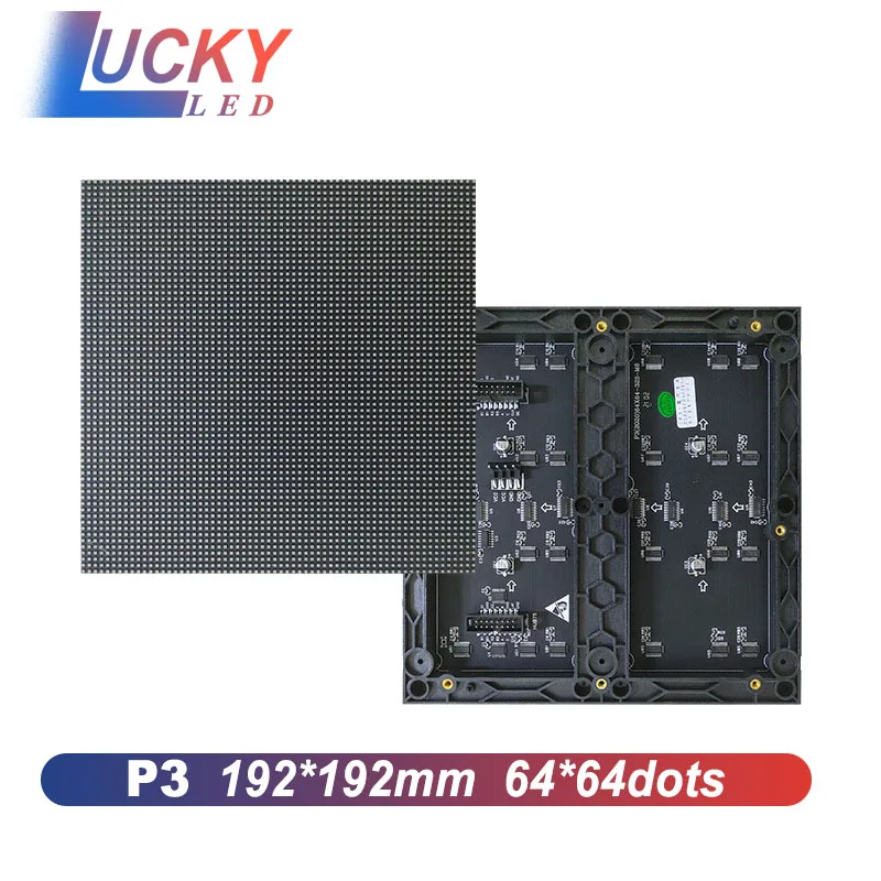 Indoor P3 LED Module 192x192mm LED screen panel module 64*64 pixels SMD RGB Full color LED display panel module HUB75