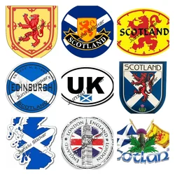 Royal Coat of Arms of Scotland Sticker Day of The Dead Sugar Skull Scottish Saltire Flag Shield Emblem Style SUV Fine Decal