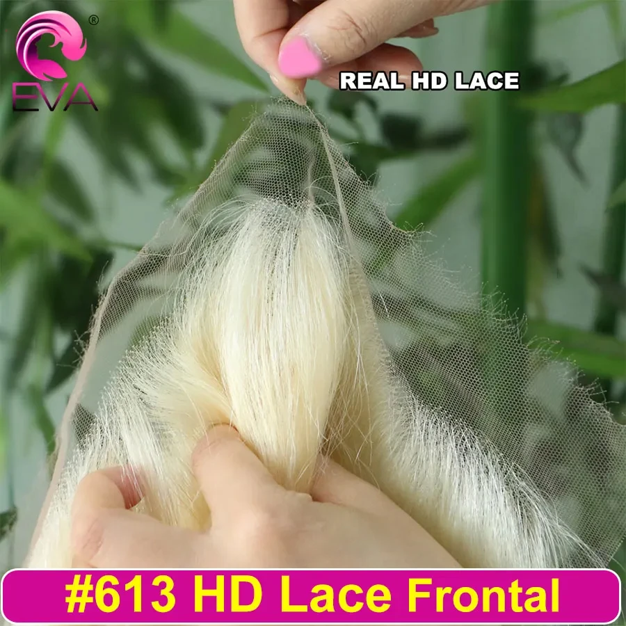 Eva 613 Blonde Hair Closure 5x5 HD Lace Closure Only 13x6 HD Lace Frontal Closure Straight & Body Wave HD Lace Frontal Closure