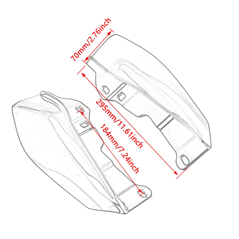 Motorcycle Mid-Frame Air Deflector Trim Heat Shield For Harley Electra Glide 2009-2016