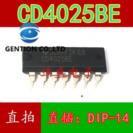 

10PCS CD4025 CD4025BE CD4025BCN DIP14 display counter chip in stock 100% new and original