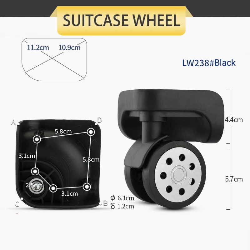 Valigia Trolley valigia ruota per il trasporto accessori di ricambio per ruote resistenti all'usura riparazione valigia puleggia silenziosa